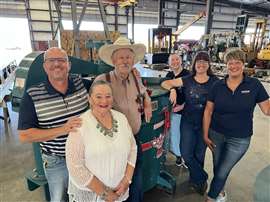 Left to right: Jason Adams, President at Superior Industries with Cemco President Neil R Hise and his wife (front left), along with other members of the Superior and Cemco team. (PHOTO: Superior Industries)