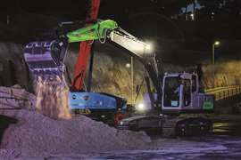 An excavator at M&T Expo