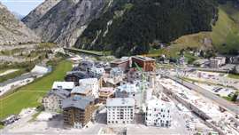 Hotel and residences, part of the overall development by Andermatt Swiss Alps